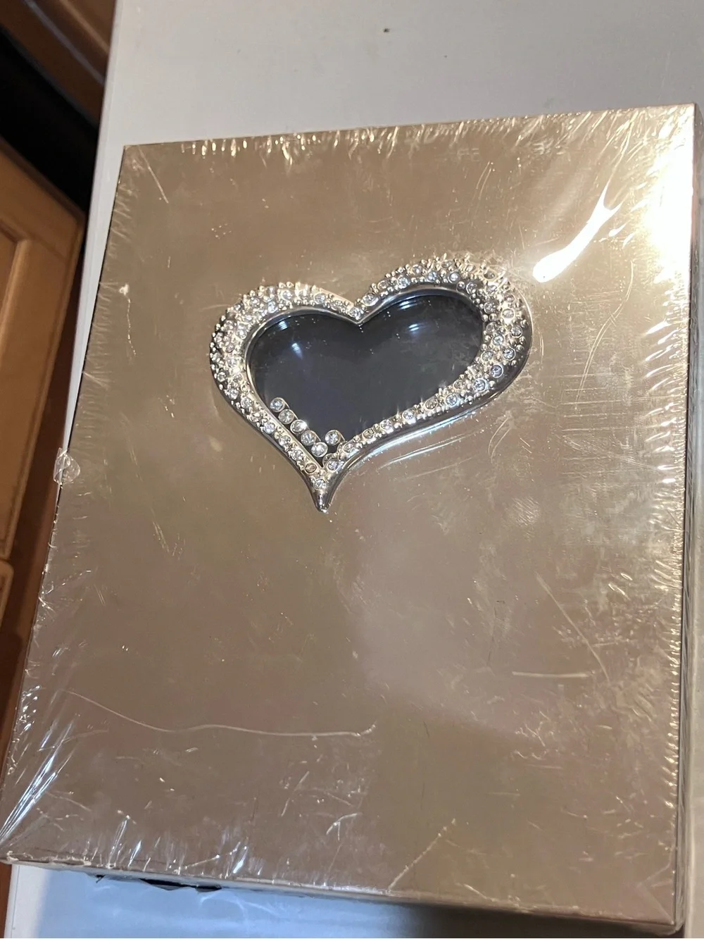 Silver Rhinestone Heart Photo Album- New Godinger